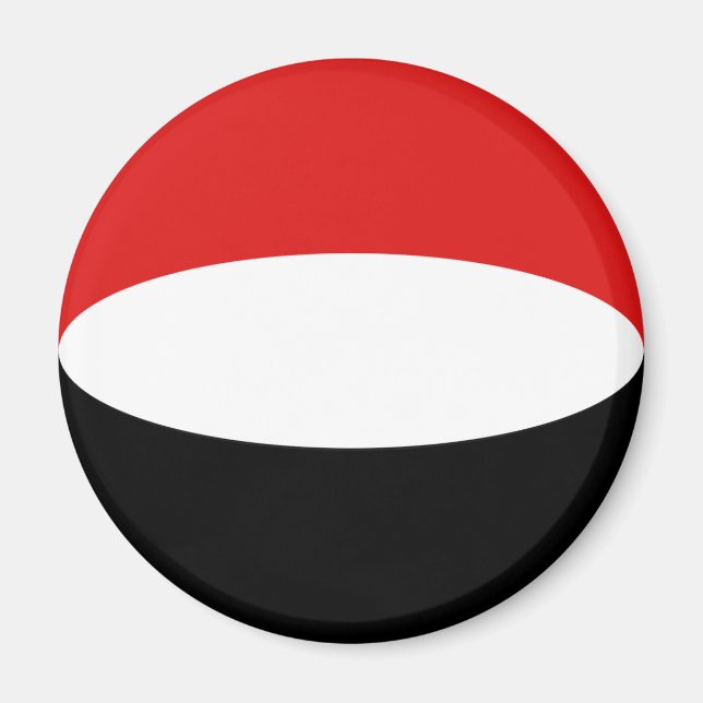Yemen Fisheye Flag Magnet (Front)