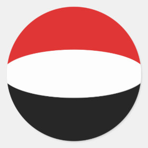 Yemen Fisheye Flag Sticker