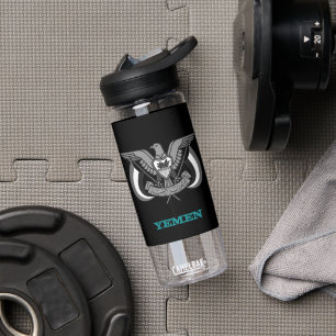 Yemen Fitness & Yemeni coat of arms / flag Water Bottle