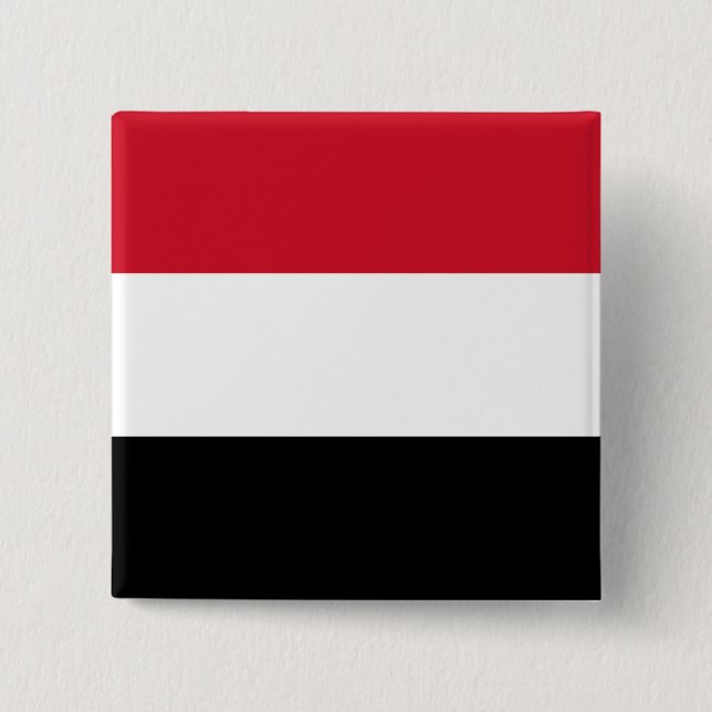 Yemen Flag 15 Cm Square Badge (Front)