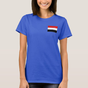 Yemen Flag and Map dk T-Shirt