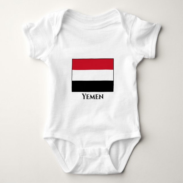 Yemen Flag Baby Bodysuit (Front)