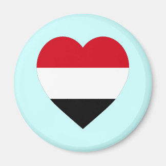Yemen Flag Heart Magnet