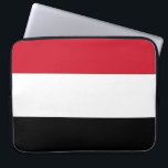 Yemen Flag Laptop Sleeve<br><div class="desc">The Yemen flag is a horizontal triband. The used colours in the flag are red,  white,  black. The proportion of the Yemen flag is 2:3. The Flag of Yemen was adopted in 1990. The first use of the current flag design was in 1990.</div>