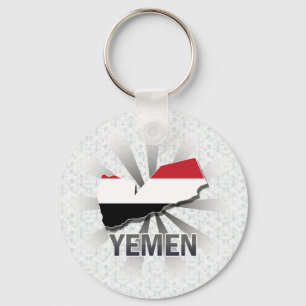 Yemen Flag Map 2.0 Key Ring