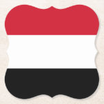 Yemen Flag Paper Coaster<br><div class="desc">Customisable World Flag Products - Please feel free to add your own text.</div>