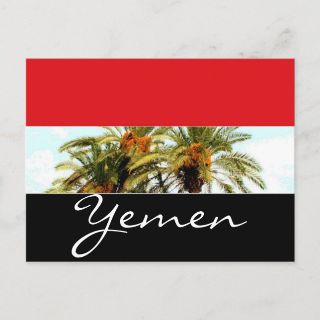 Yemen flag postcard (Front)