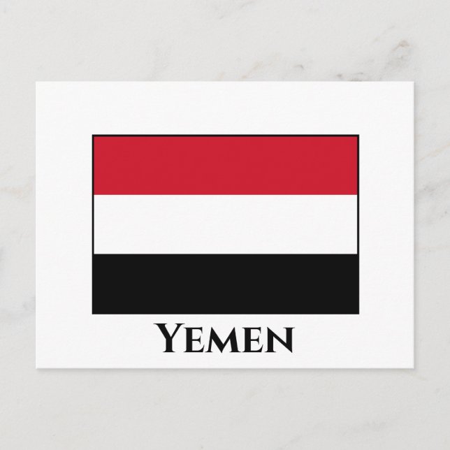Yemen Flag  Postcard (Front)