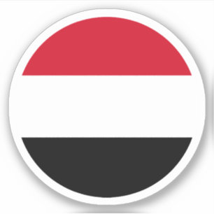 Yemen Flag Round Sticker