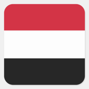 Yemen Flag Square Sticker