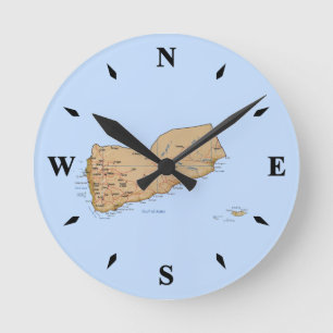 Yemen Map Clock