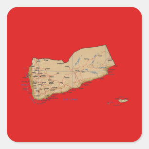 Yemen Map Sticker