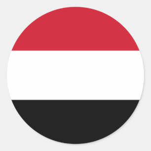 Yemen National Flag Classic Round Sticker