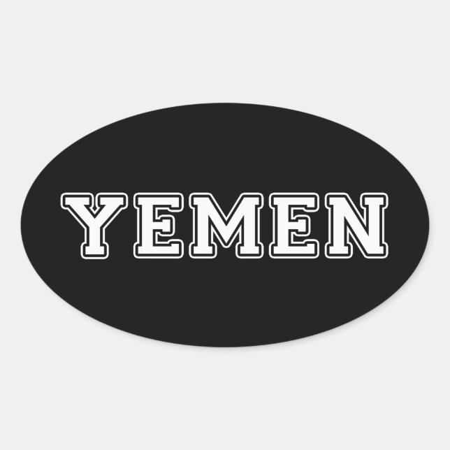 Yemen Oval Sticker (Front)