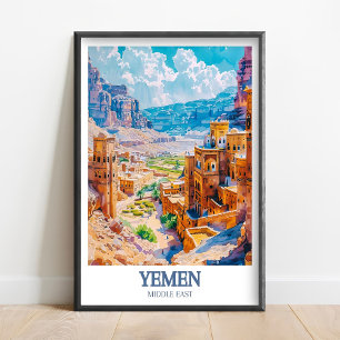 Yemen Poster - Shibam Print - Al-Mahwit Print