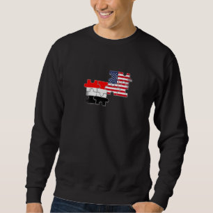 Yemen USA Yemeni American Flag Sweatshirt