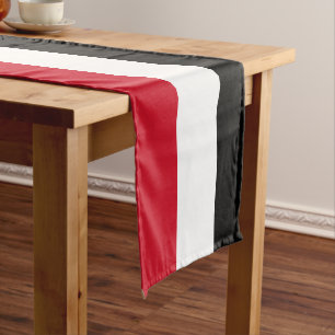 Yemeni flag & Sports fan house decor / Yemen tri Short Table Runner