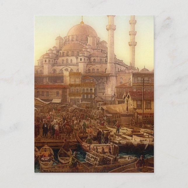 Yeni Cami mosque and Eminönü bazaar -ISTANBUL Postcard (Front)