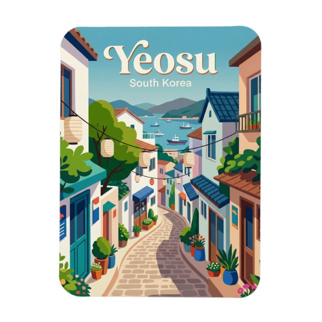 Yeosu Alley South Korea Magnet (Vertical)