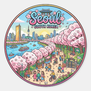 Yeouido Park South Korea Classic Round Sticker