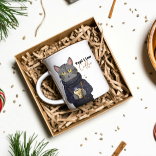 Yep ! I Love Coffee OR Tea Cute Cat Illustrated Coffee Mug