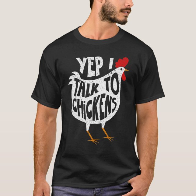 Yep I Talk To Chickens  Cute Chicken Buffs Tee (Front)