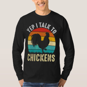 Yep I Talk To Chickens Cute Chicken Buffs Vintage T-Shirt