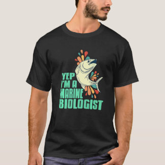 Yep I'm A Marine Biologist Retro Designs Present T-Shirt