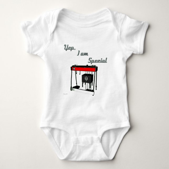 Yep I'm Special - Pedal Steel Guitar Baby Bodysuit (Front)