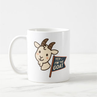 Yep I'm The GOAT Cute Funny Goat Head Design Coffee Mug