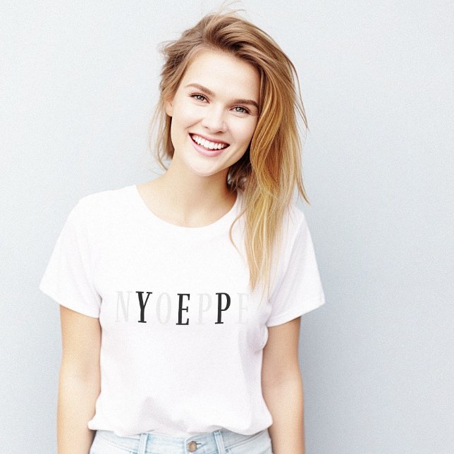 Yep Nope Clever Minimalist Dual Colour T-Shirt (Yep Nope Clever Minimalist Dual Color T-Shirt)