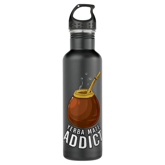 Yerba Mate Addict, Gourd and Bombilla 710 Ml Water Bottle (Front)