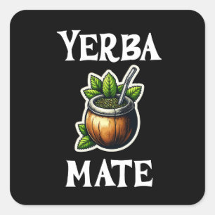 Yerba Mate Square Sticker
