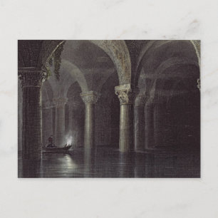 Yere Batan Serai (The Cisterns) Istanbul, engraved Postcard