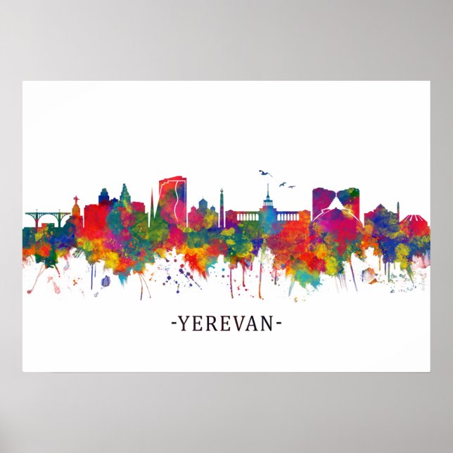 Yerevan Armenia Skyline Poster (Front)