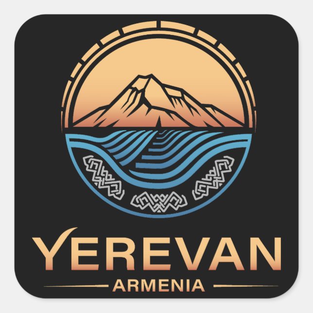 Yerevan Armenia Square Sticker (Front)