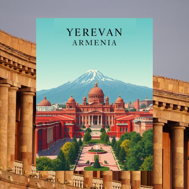 Yerevan, Armenia Vintage Travel Art Postcard (Yerevan, Armenia Vintage Travel Art Postcard
)