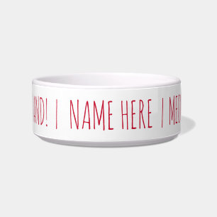 YES AND (MEOW AND!)   Cat Bowl   Red