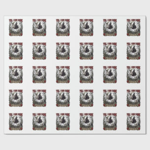 Yes Can Drive Stick Witch Graveyard Halloween_1 Wrapping Paper