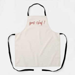 Yes Chef Funny Kitchen Apron