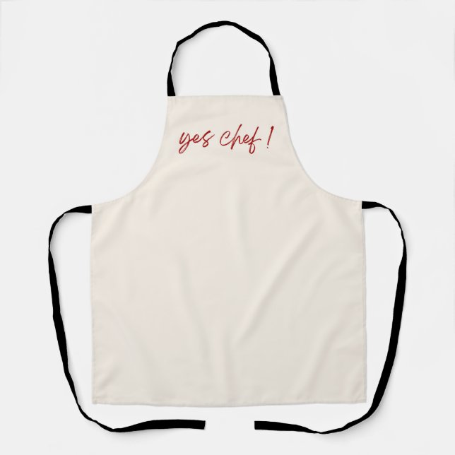 Yes Chef Funny Kitchen Apron (Front)
