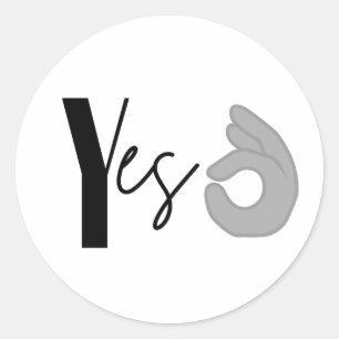 Yes Classic Round Sticker
