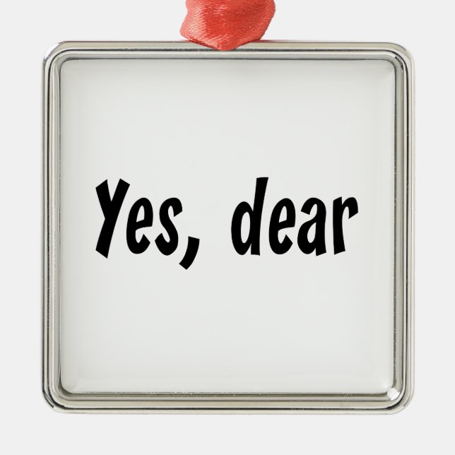 Yes, Dear Metal Tree Decoration (Front)