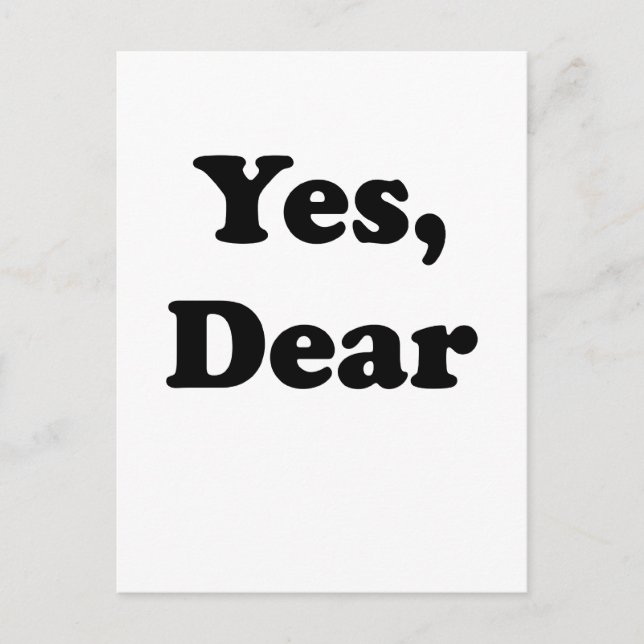 Yes Dear Postcard (Front)
