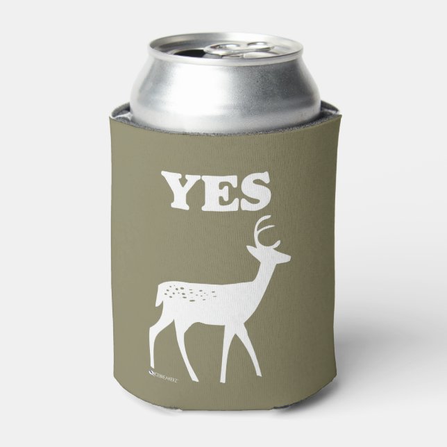 YES DEER FUNNY COOLIE CAN COOLER (Can Front)