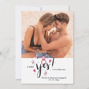 Yes Engagement Photo Announcement