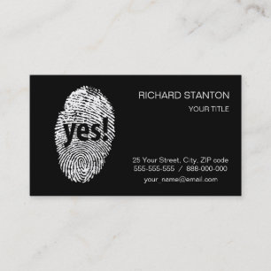 Yes: finger print business card