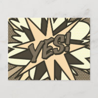 YES Fun Retro Comic Book Pop Art