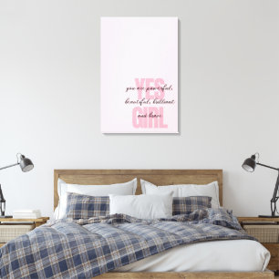 Yes Girl You Are Beautiful Motivational Girl Print