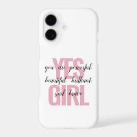 Yes Girl You Are Beautiful Motivational Girl Print